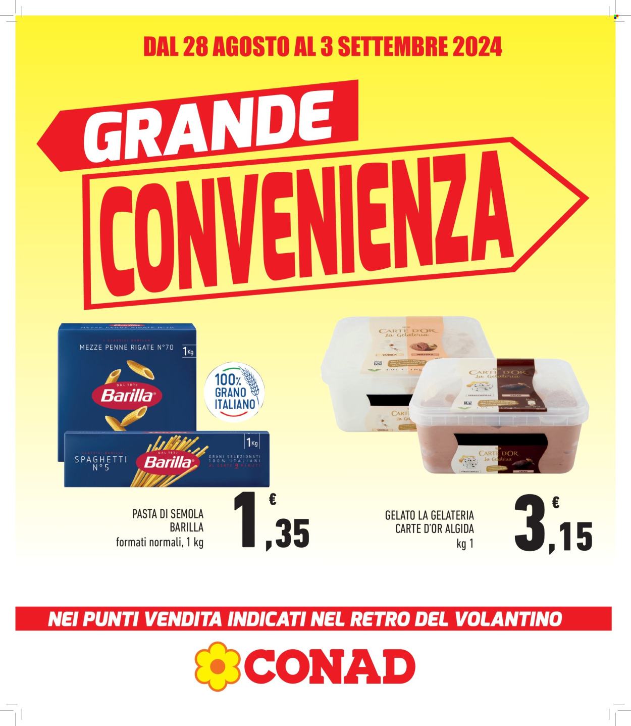 Leták Conad - 28.8.2024 - 3.9.2024. Strana 1
