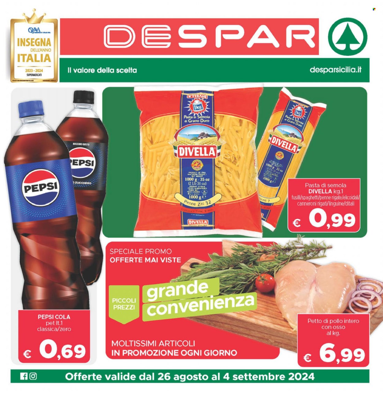 Volantino Despar - 26/8/2024 - 4/9/2024. Pagina 1