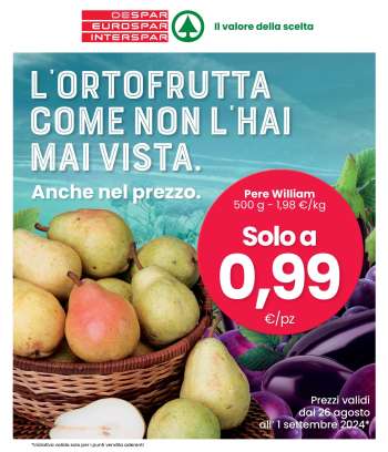 Volantino Eurospar - 26/8/2024 - 1/9/2024.