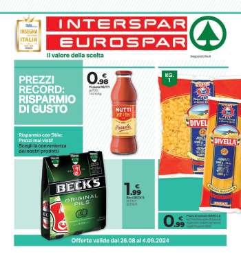 Volantino Eurospar - 26/8/2024 - 4/9/2024.