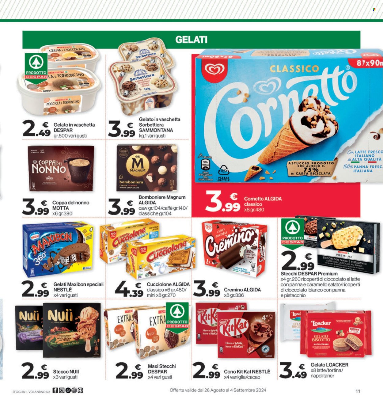 Volantino Eurospar - 26/8/2024 - 4/9/2024. Pagina 11