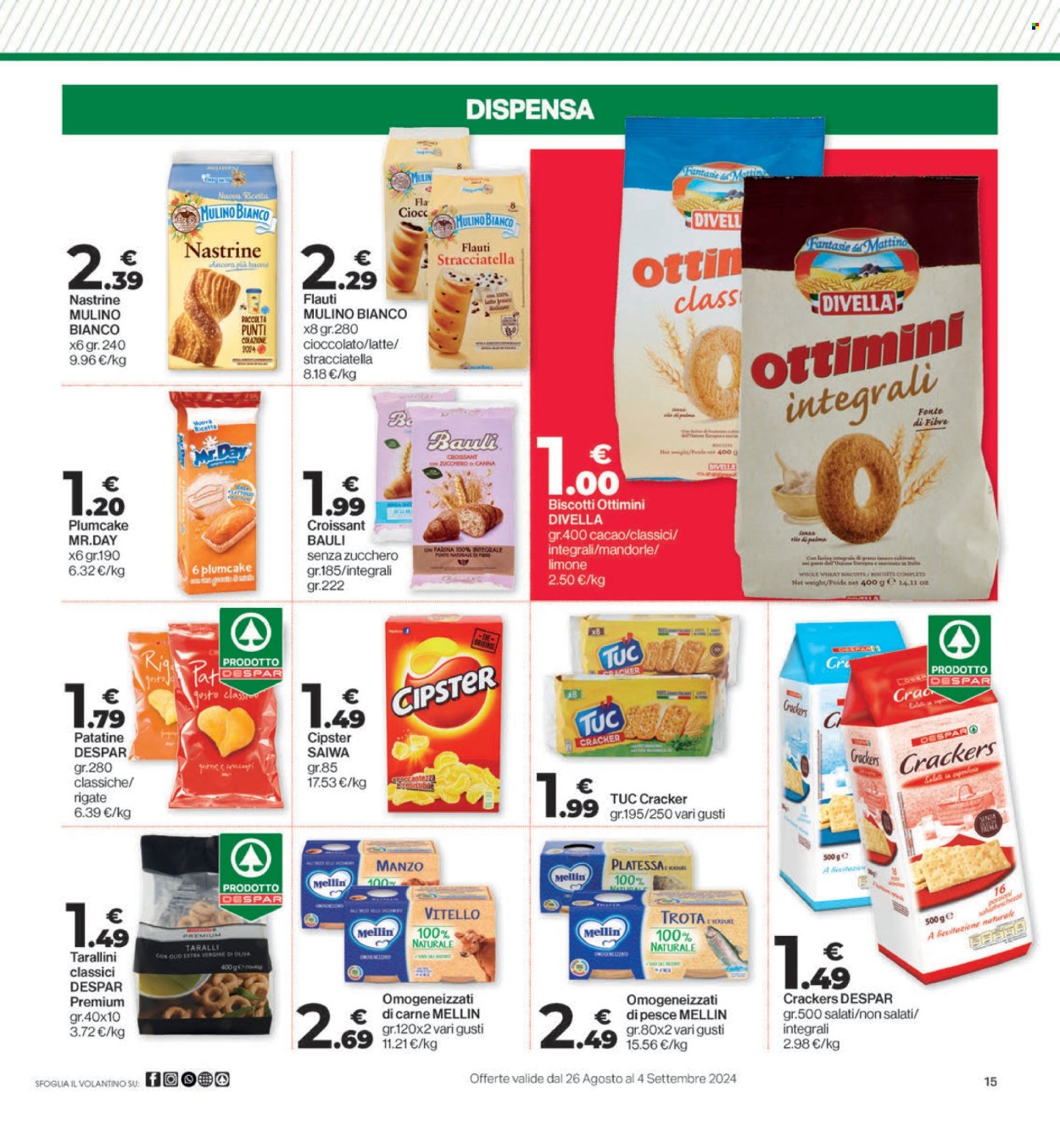 Volantino Eurospar - 26/8/2024 - 4/9/2024. Pagina 15