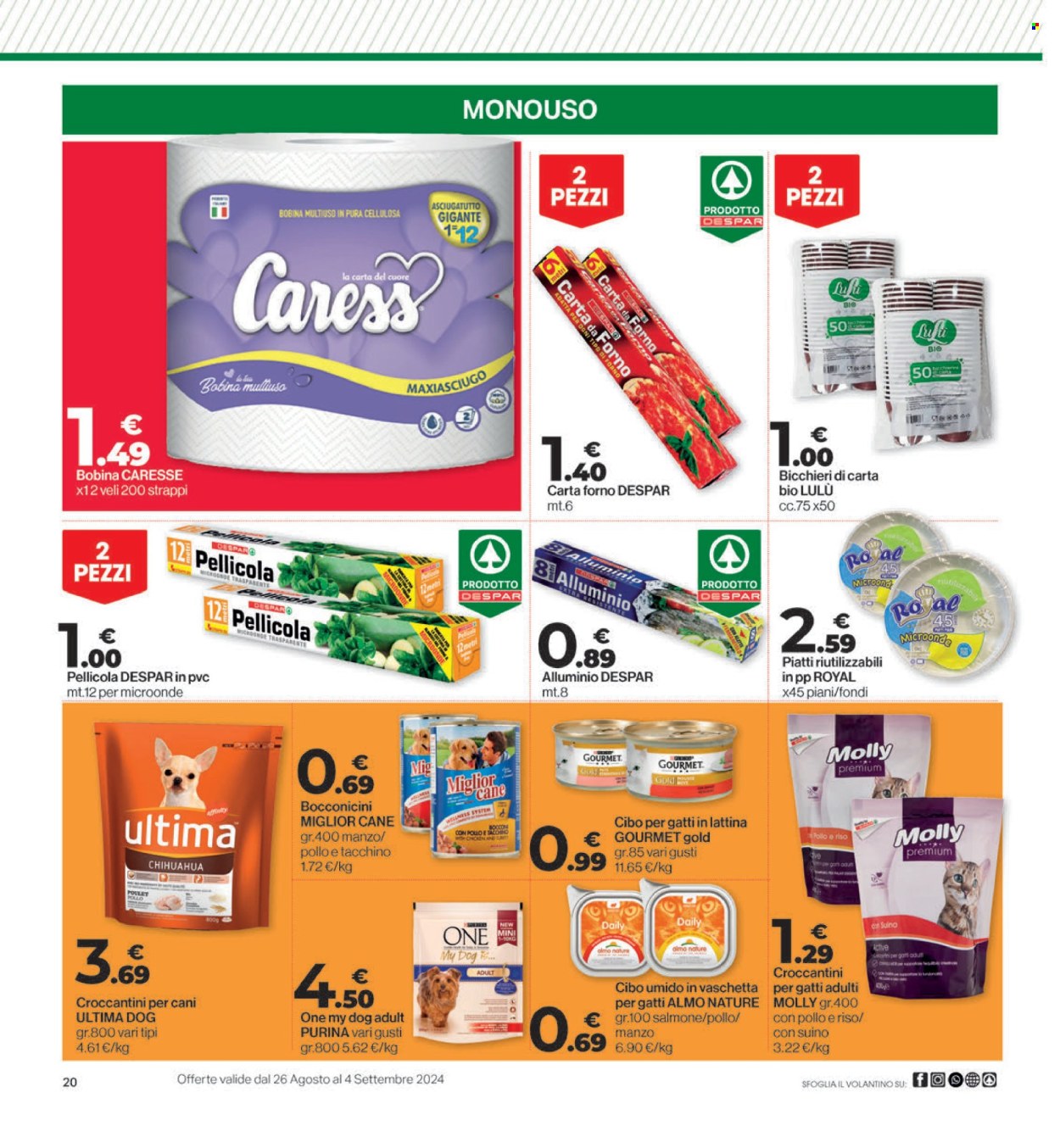 Volantino Eurospar - 26/8/2024 - 4/9/2024. Pagina 20