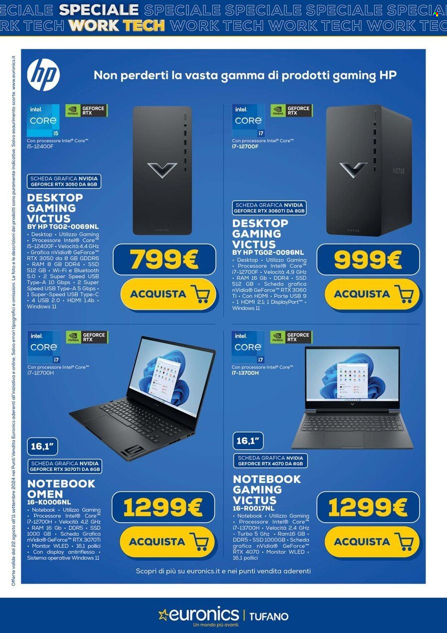 Volantino Euronics - 22/8/2024 - 11/9/2024. Pagina 9