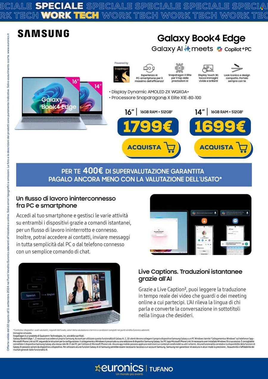 Volantino Euronics - 22/8/2024 - 11/9/2024. Pagina 16