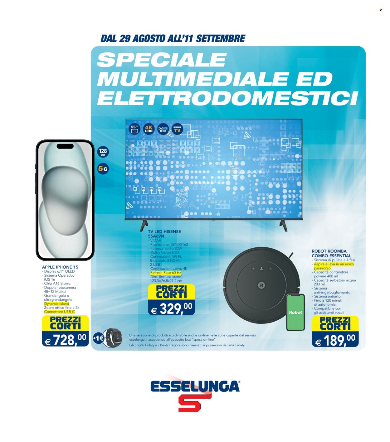 Volantino Esselunga - 29/8/2024 - 11/9/2024. Pagina 1