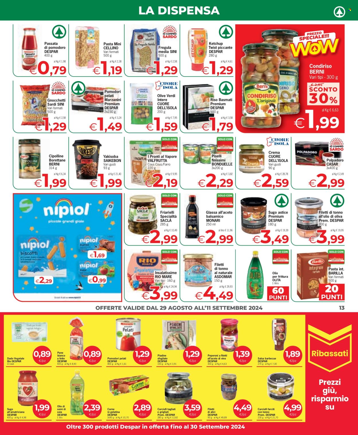Volantino Eurospar - 29/8/2024 - 11/9/2024. Pagina 13