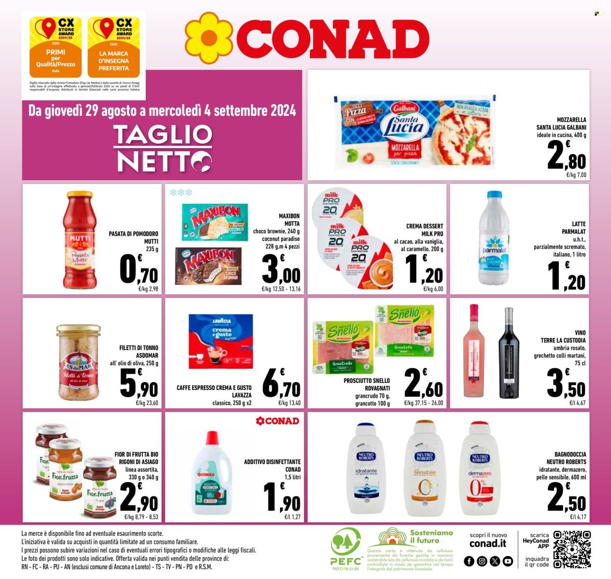 Volantino Conad - 29/8/2024 - 4/9/2024. Pagina 1