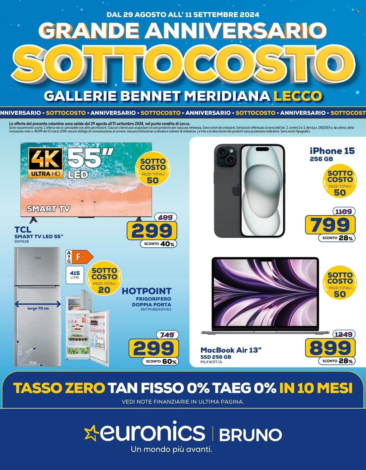 Volantino Euronics - 29/8/2024 - 11/9/2024. Pagina 1