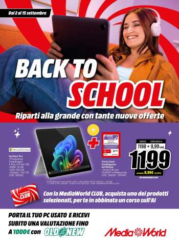 Volantino MediaWorld - 2/9/2024 - 15/9/2024.