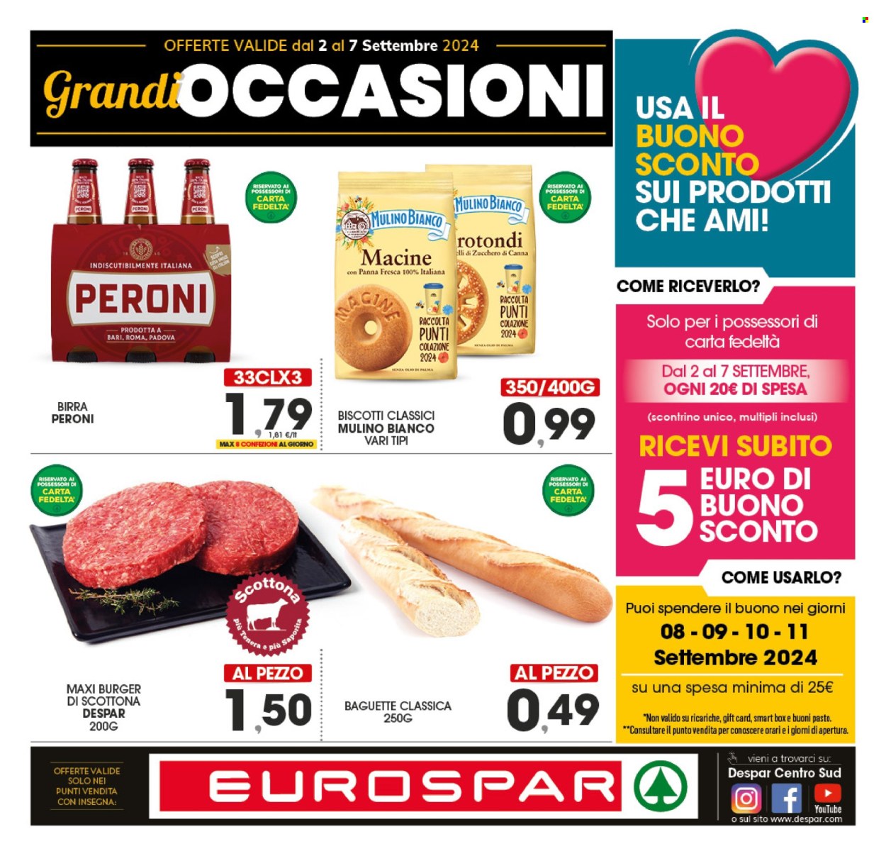 Volantino Eurospar - 2/9/2024 - 7/9/2024. Pagina 1