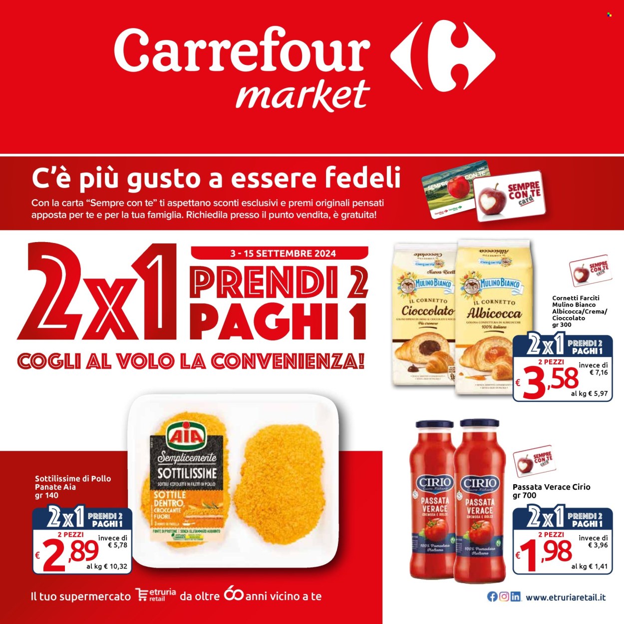 Volantino Carrefour - 3/9/2024 - 15/9/2024. Pagina 1