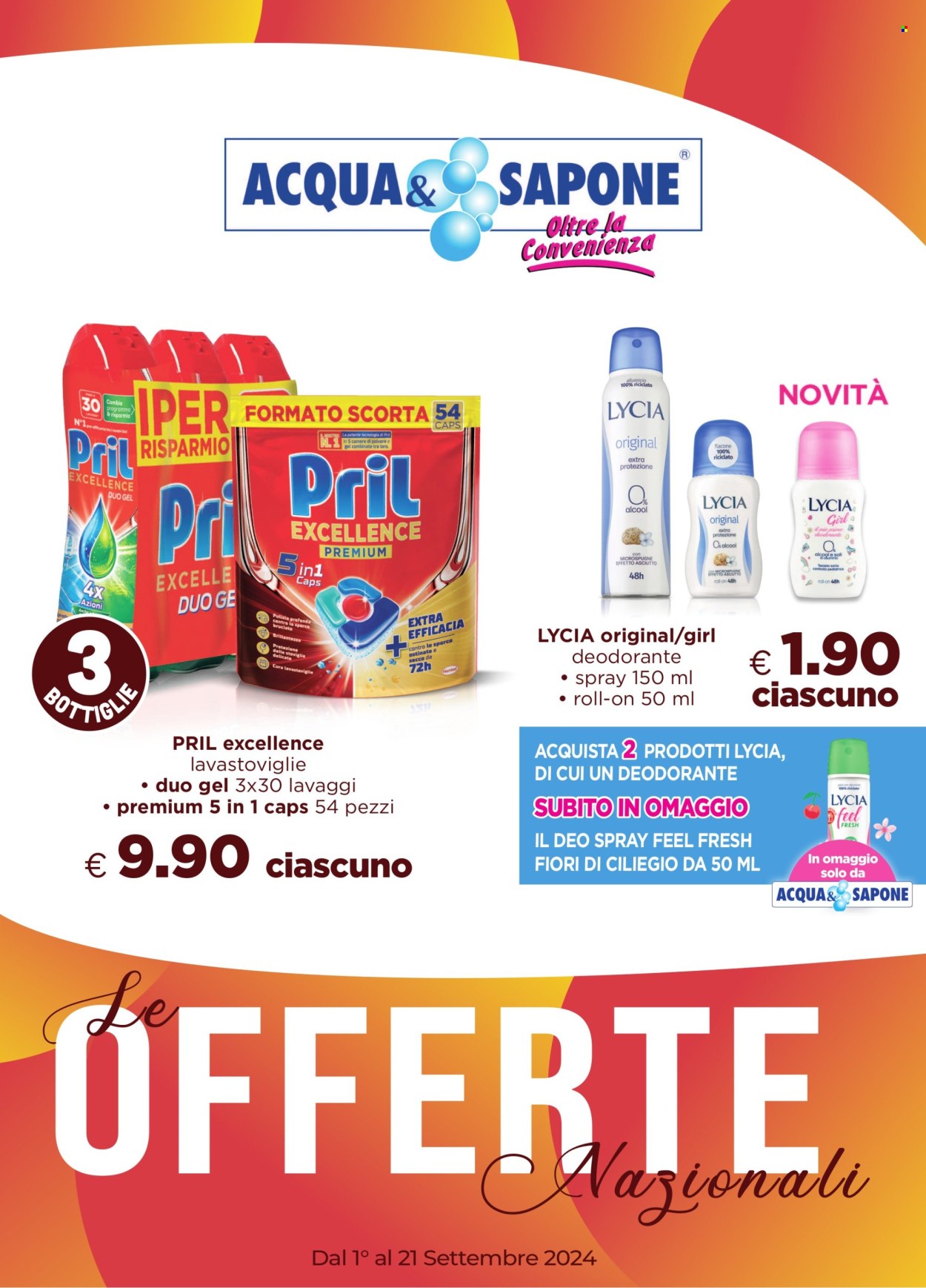 Volantino Acqua & Sapone - 1/9/2024 - 21/9/2024. Pagina 1
