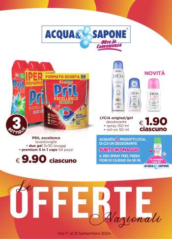 Volantino Acqua & Sapone - 1/9/2024 - 21/9/2024.