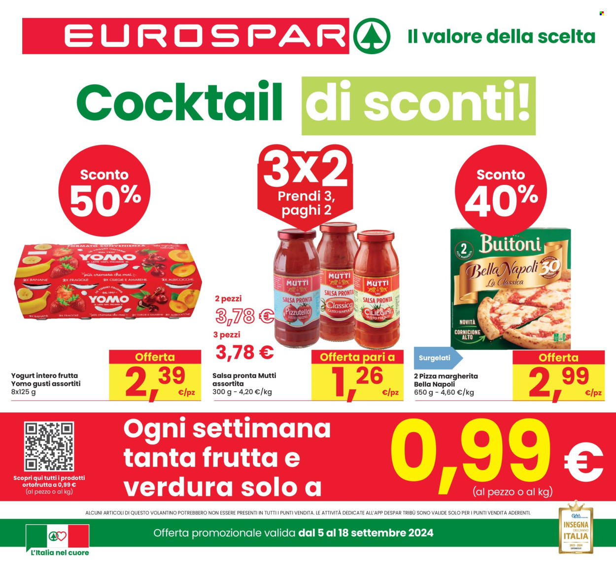 Volantino Eurospar - 5/9/2024 - 18/9/2024. Pagina 1