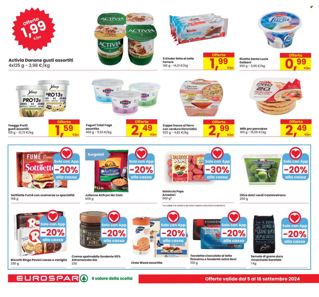Volantino Eurospar - 5/9/2024 - 18/9/2024. Pagina 14