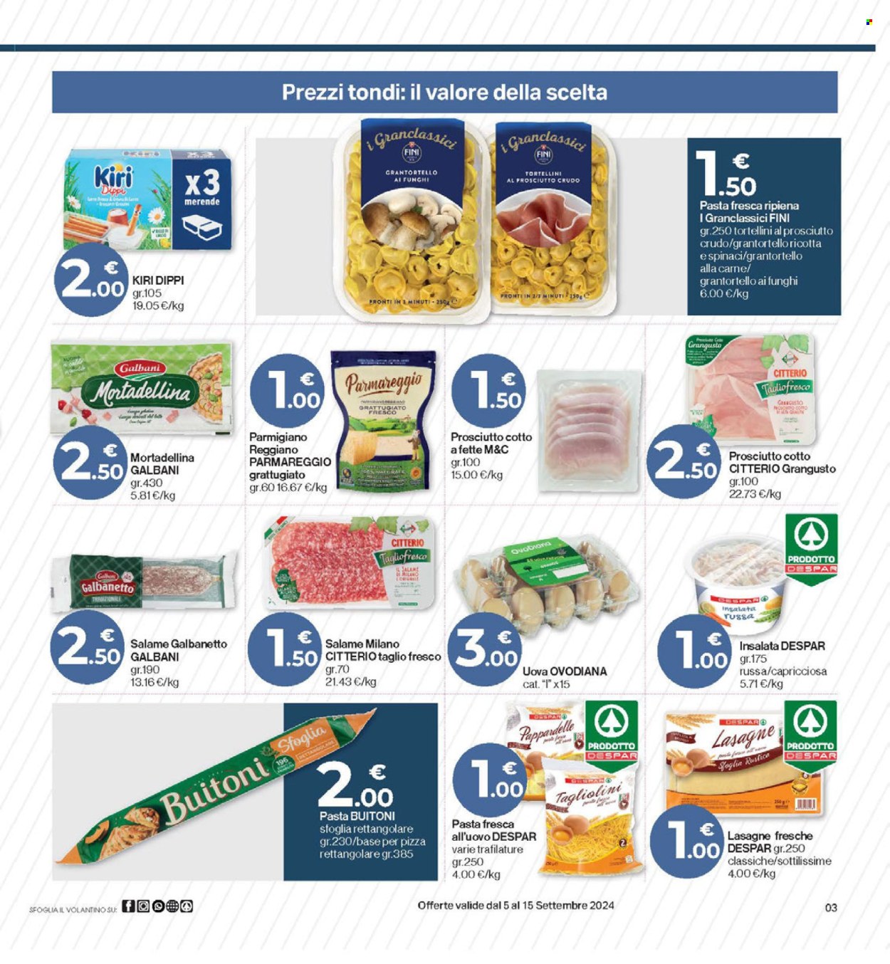 Volantino Eurospar - 5/9/2024 - 15/9/2024. Pagina 3