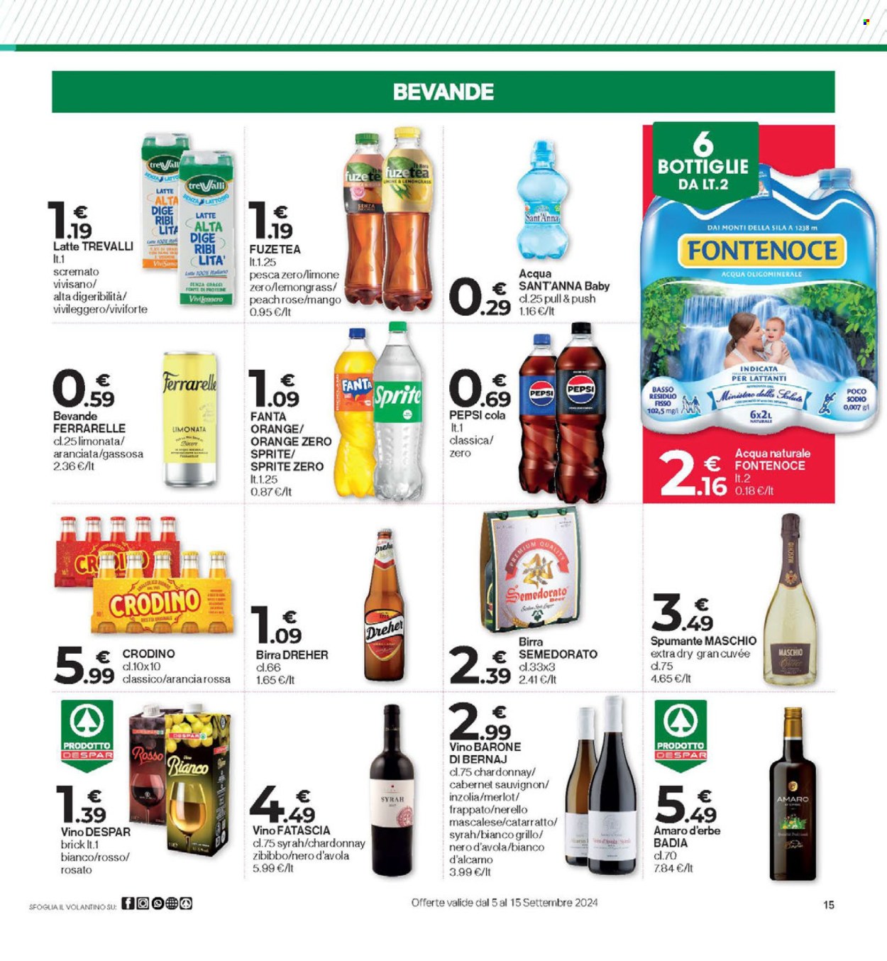 Volantino Eurospar - 5/9/2024 - 15/9/2024. Pagina 15