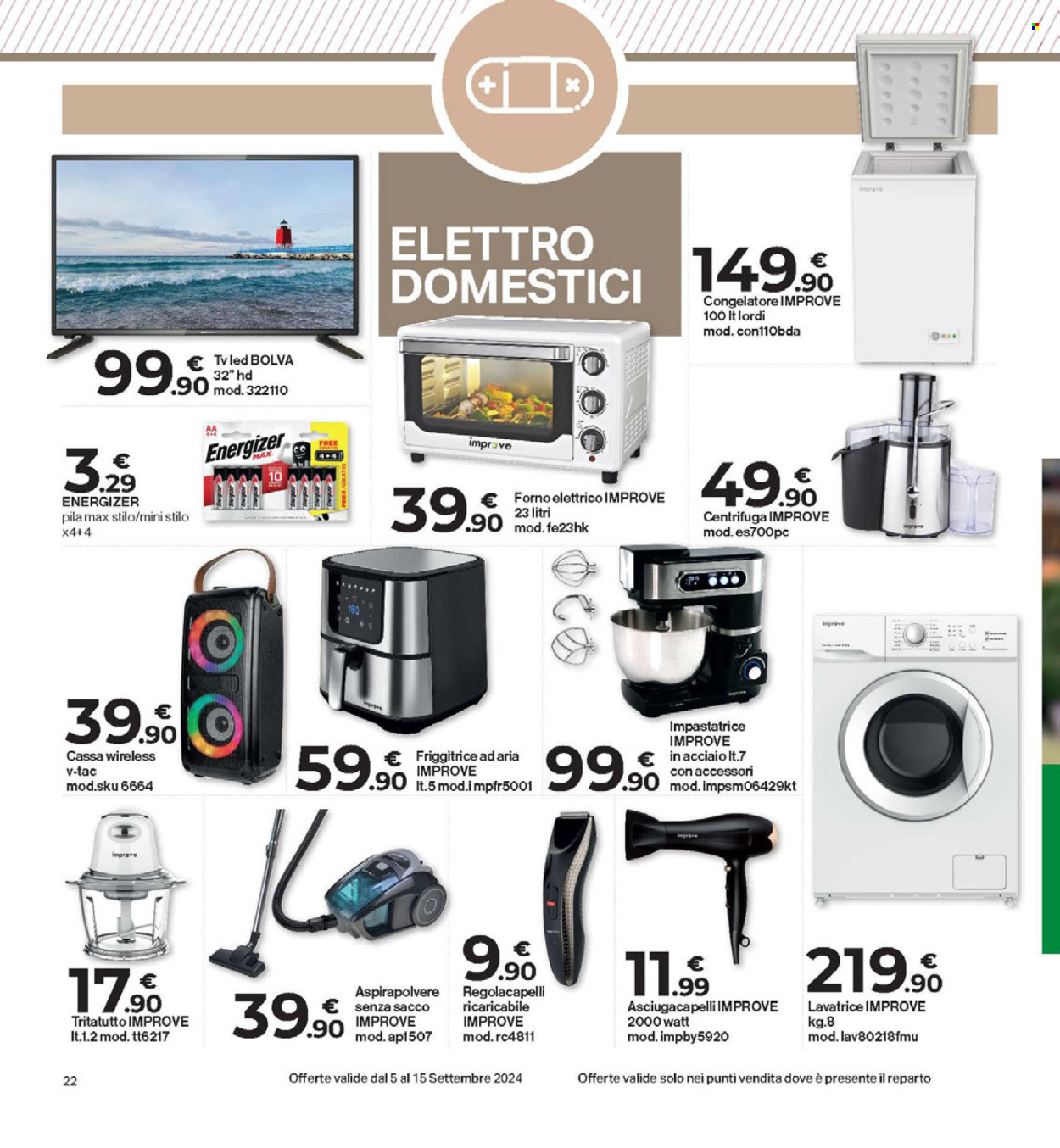 Volantino Eurospar - 5/9/2024 - 15/9/2024. Pagina 22