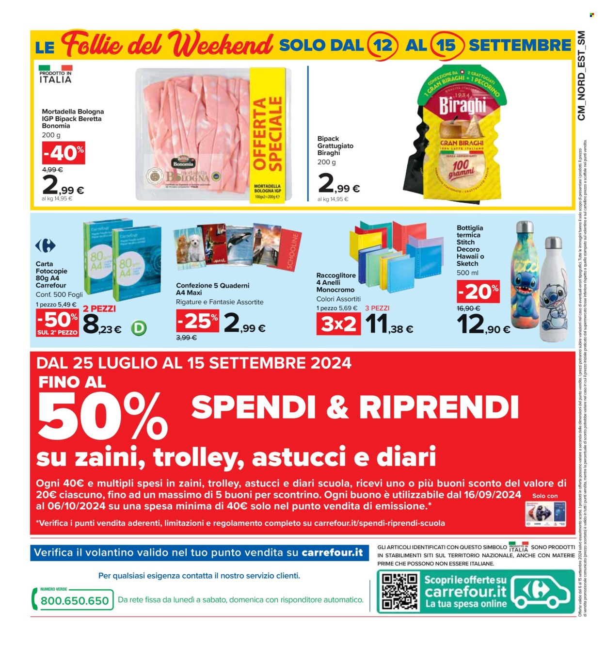 Volantino Carrefour - 6/9/2024 - 15/9/2024. Pagina 28