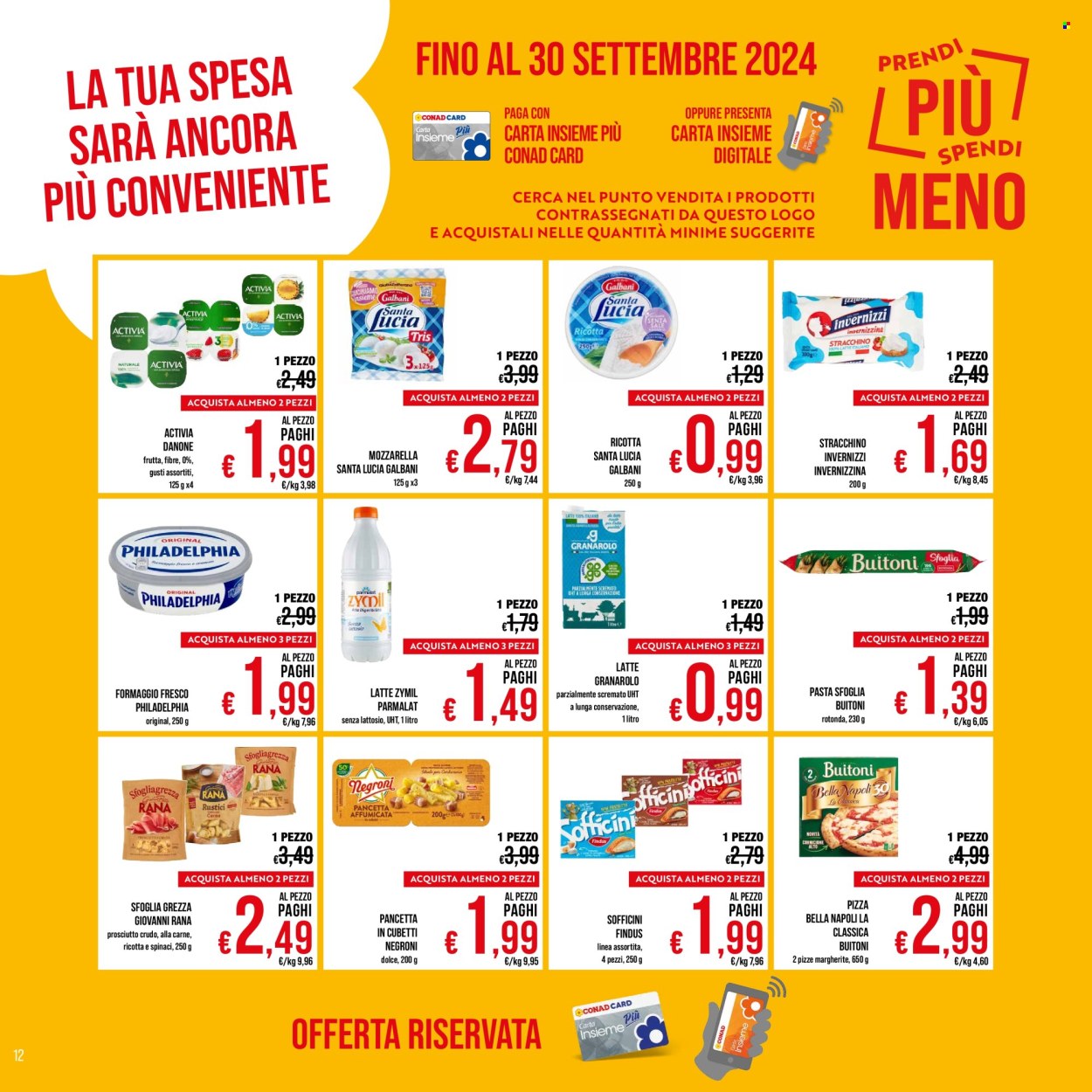 Leták Spesa Facile Conad - 12.9.2024 - 30.9.2024. Strana 12
