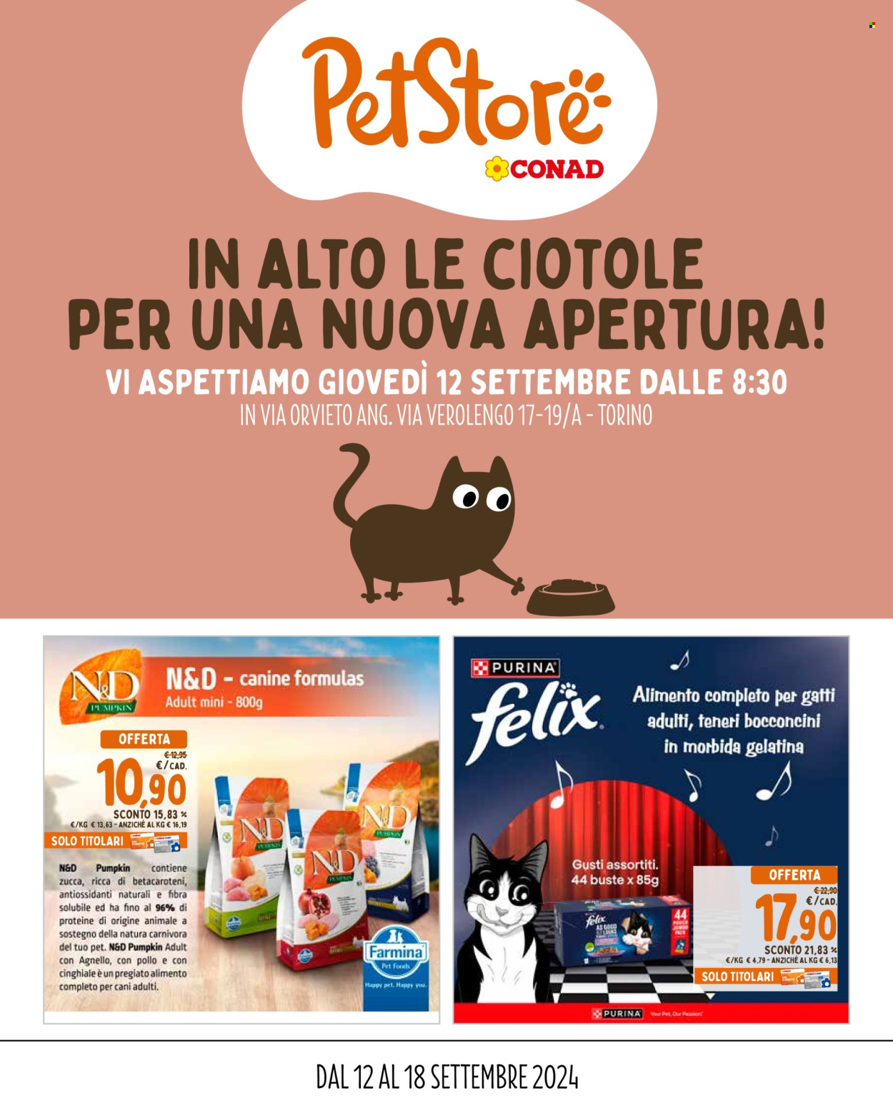 Volantino Pet Store Conad - 12/9/2024 - 18/9/2024. Pagina 1