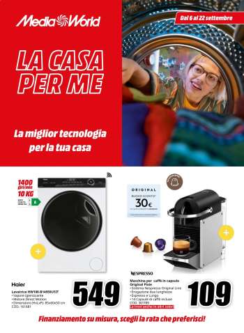 Volantino MediaWorld - 6/9/2024 - 22/9/2024.