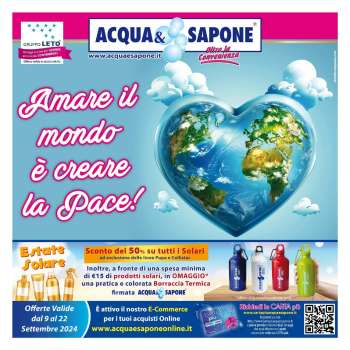 Volantino Acqua & Sapone - 9/9/2024 - 22/9/2024.