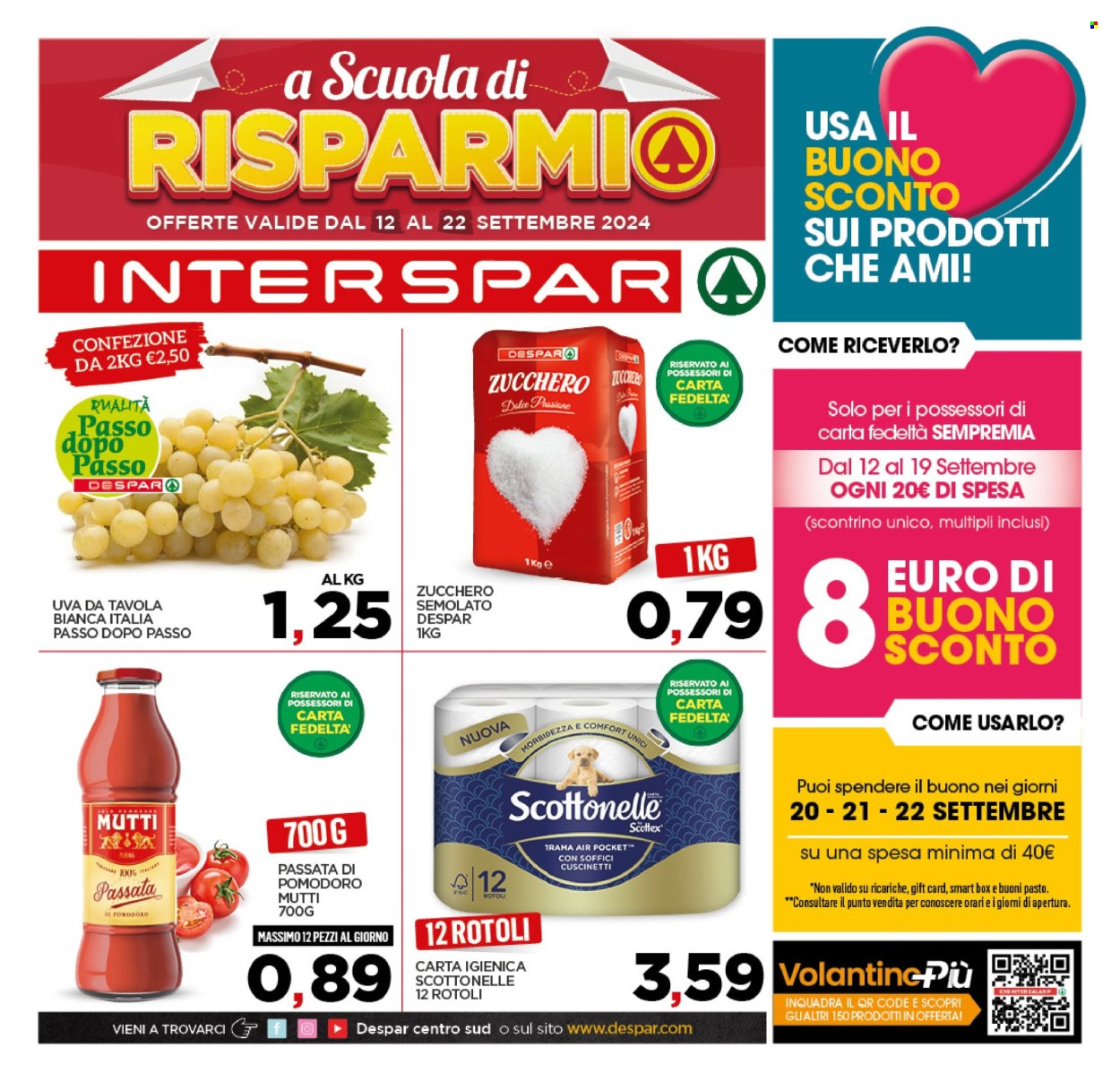 Leták Interspar - 12.9.2024 - 22.9.2024. Strana 1