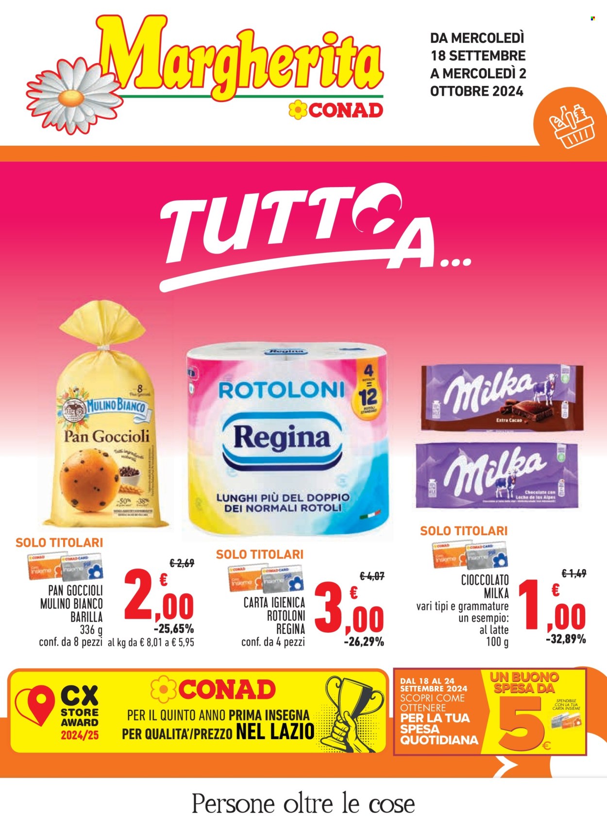 Leták Margherita Conad - 18.9.2024 - 2.10.2024. Strana 1