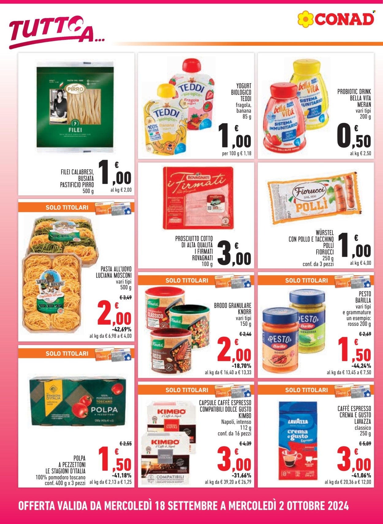 Volantino Margherita Conad - 18/9/2024 - 2/10/2024. Pagina 2