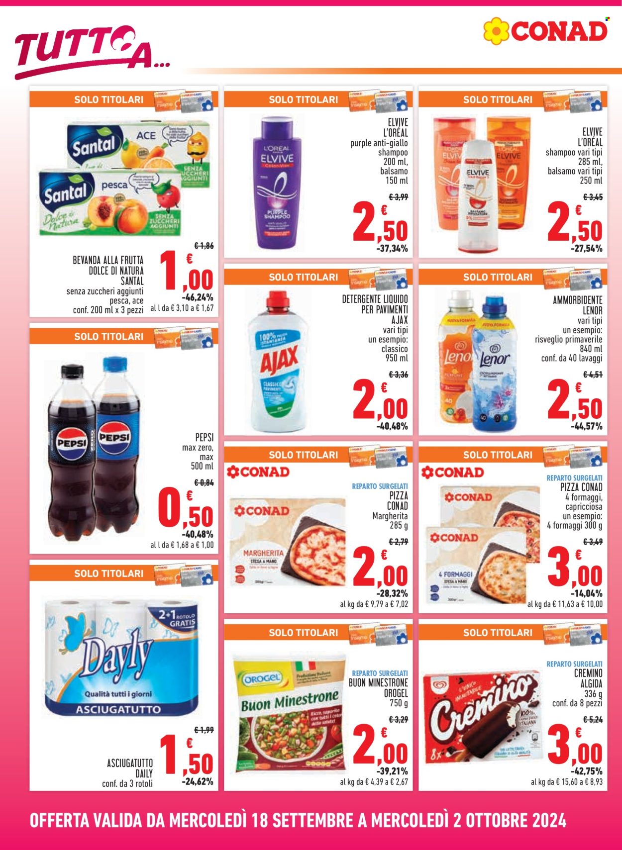 Volantino Margherita Conad - 18/9/2024 - 2/10/2024. Pagina 4