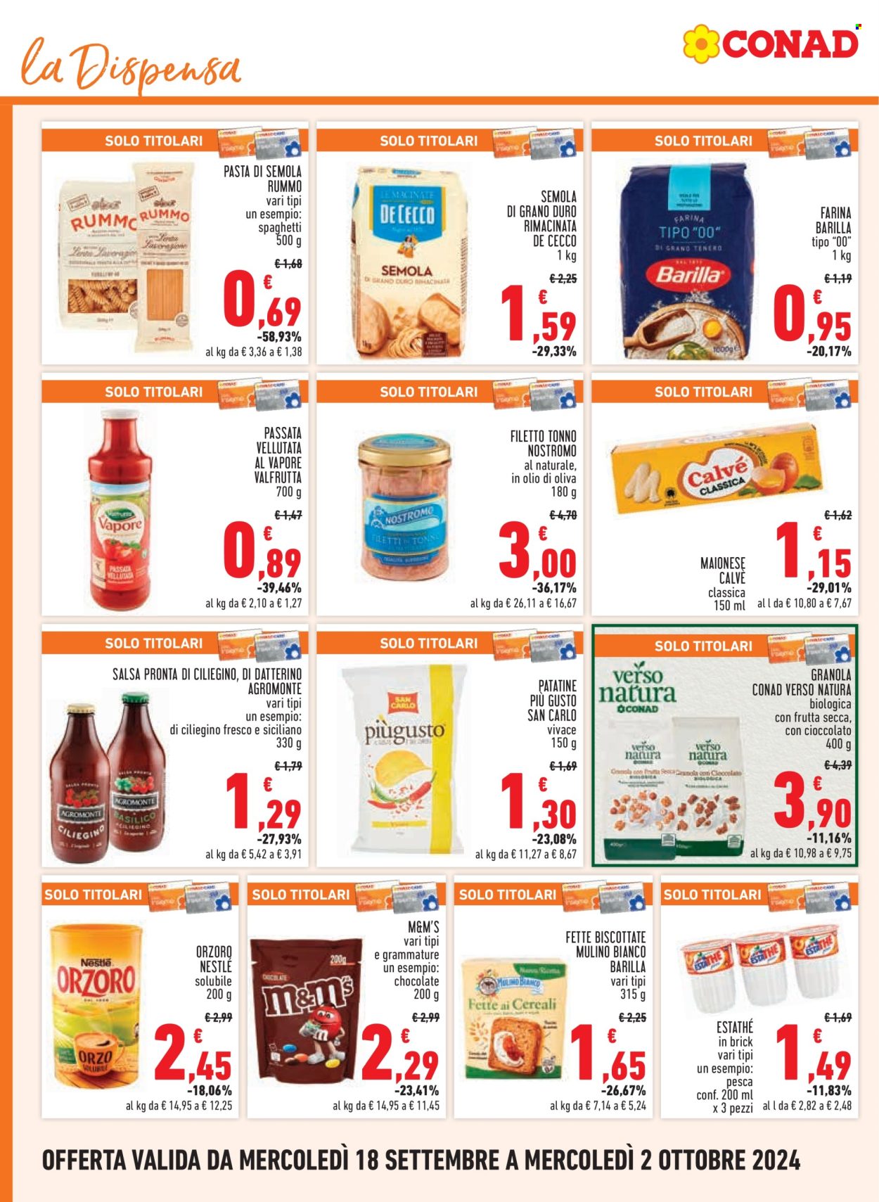 Volantino Margherita Conad - 18/9/2024 - 2/10/2024. Pagina 12