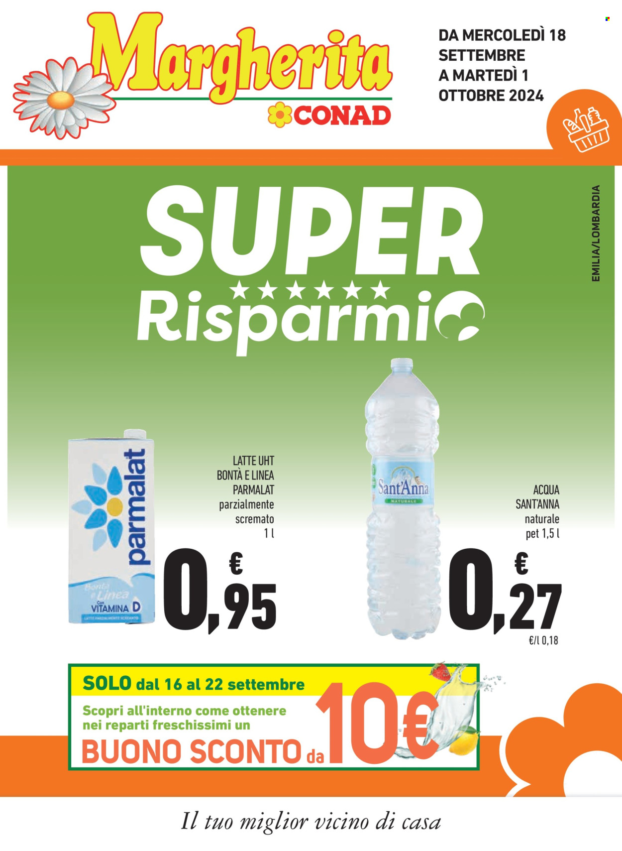 Volantino Margherita Conad - 18/9/2024 - 1/10/2024. Pagina 1