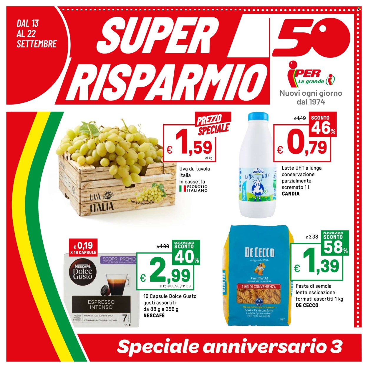 Volantino Iper, La grande i - 13/9/2024 - 22/9/2024. Pagina 1