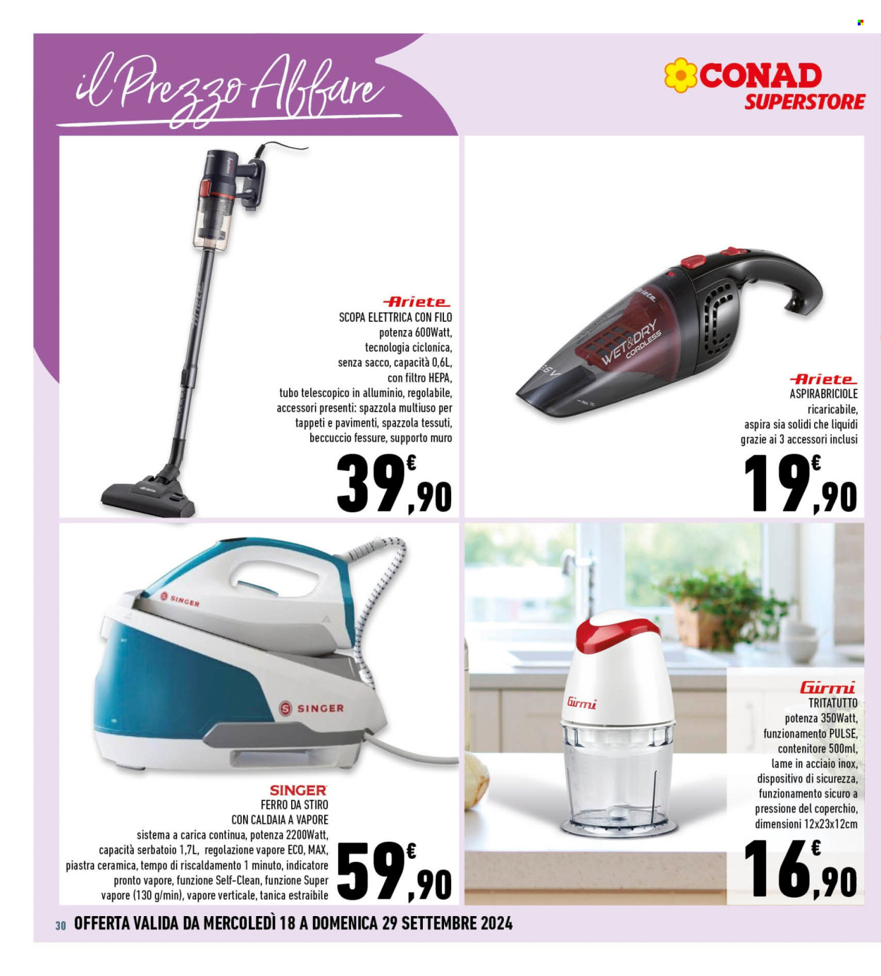 Volantino Conad Superstore - 18/9/2024 - 29/9/2024. Pagina 30