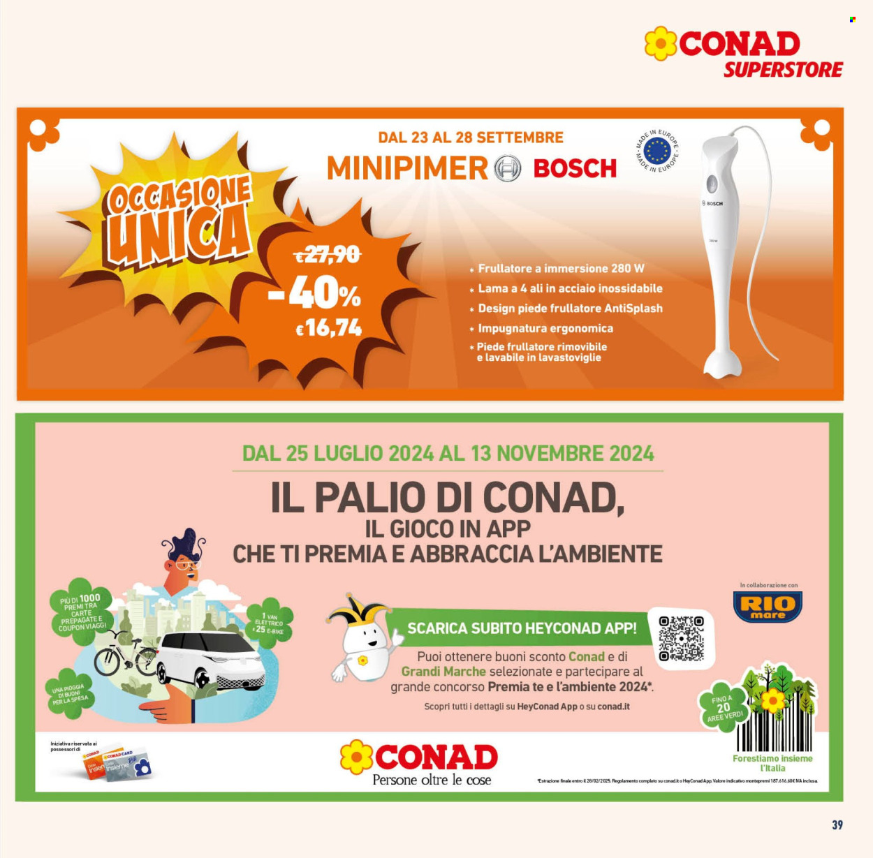 Volantino Conad Superstore - 18/9/2024 - 1/10/2024. Pagina 39