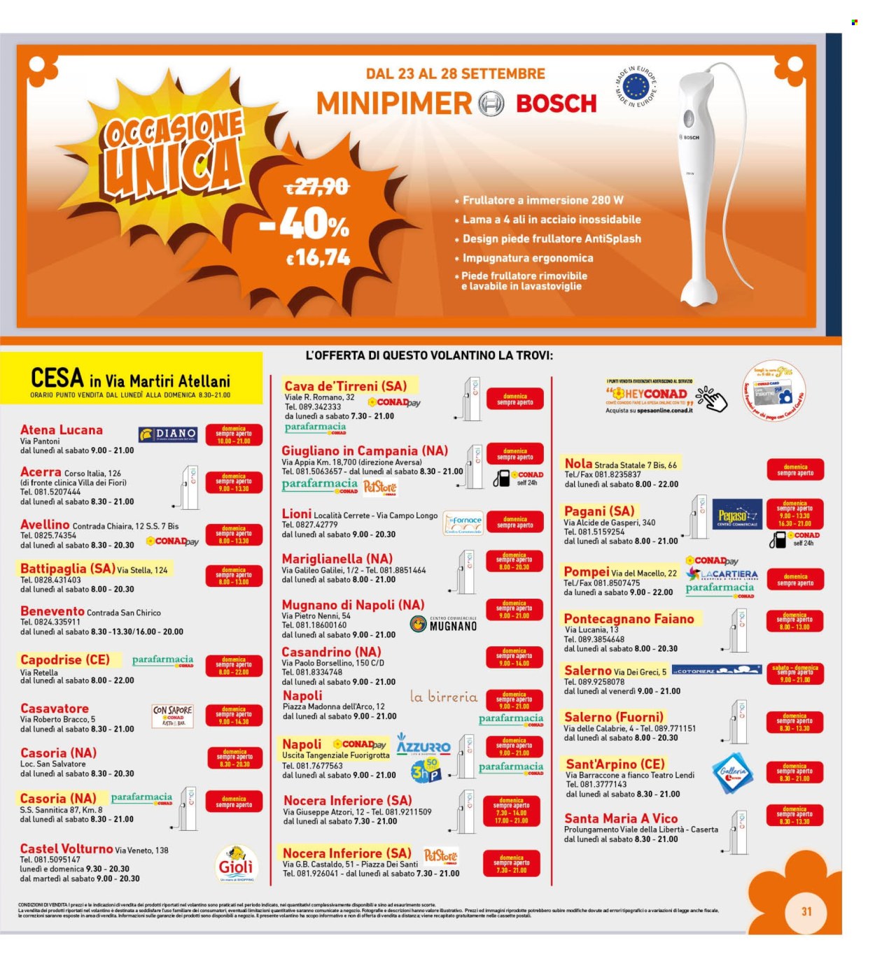 Volantino Conad Superstore - 18/9/2024 - 29/9/2024. Pagina 31