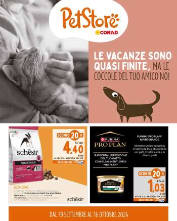 Volantino Pet Store Conad - 19/9/2024 - 16/10/2024.