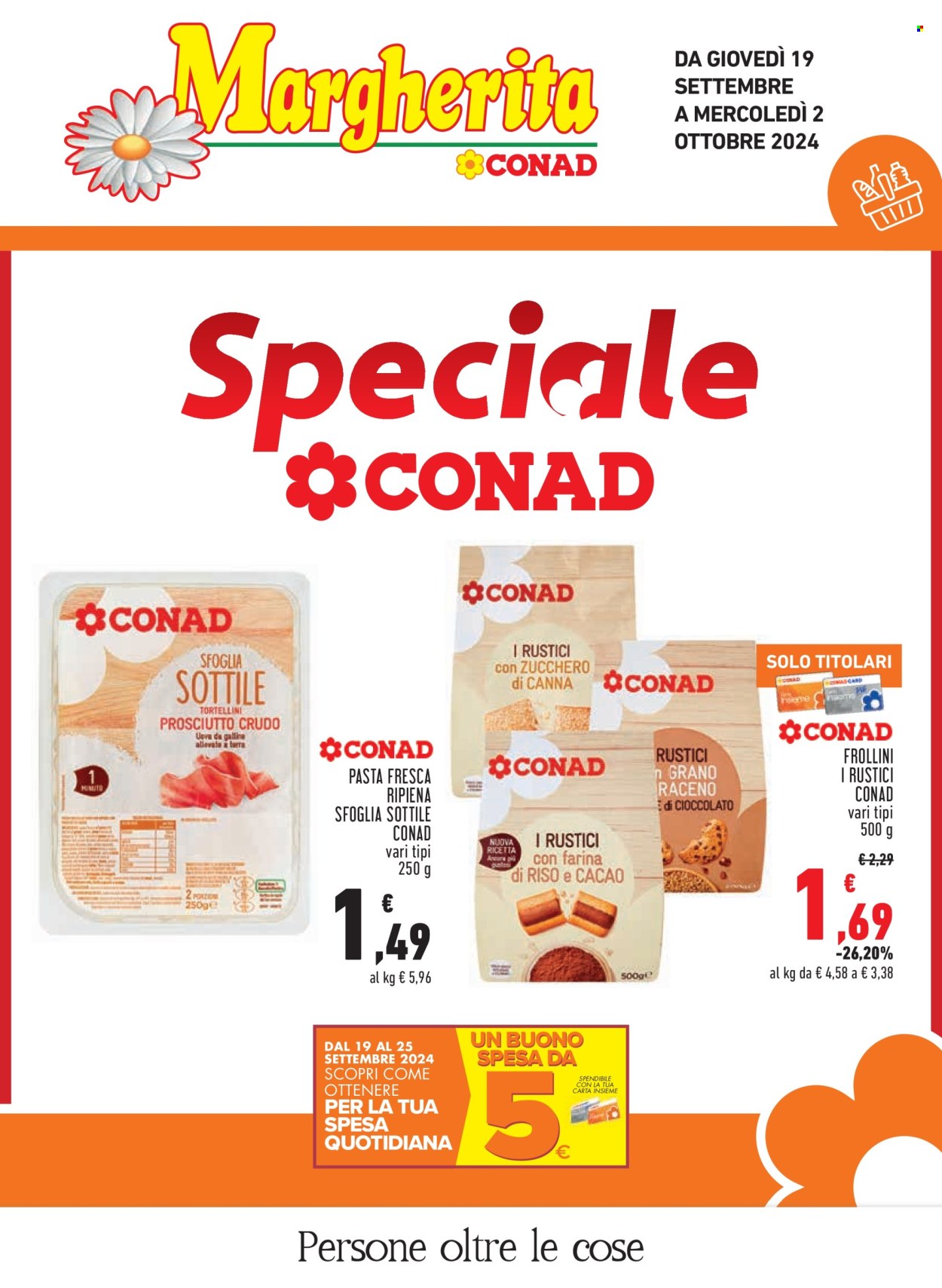 Leták Margherita Conad - 19.9.2024 - 2.10.2024. Strana 1