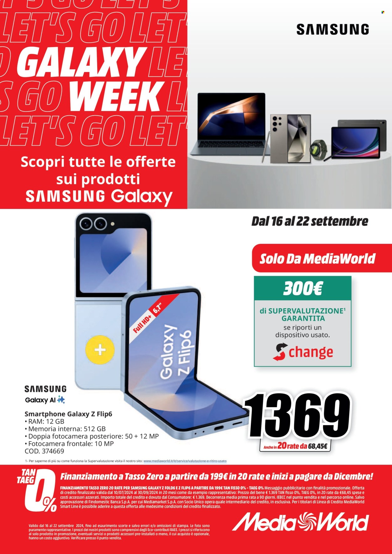 Volantino MediaWorld - 16/9/2024 - 22/9/2024. Pagina 6