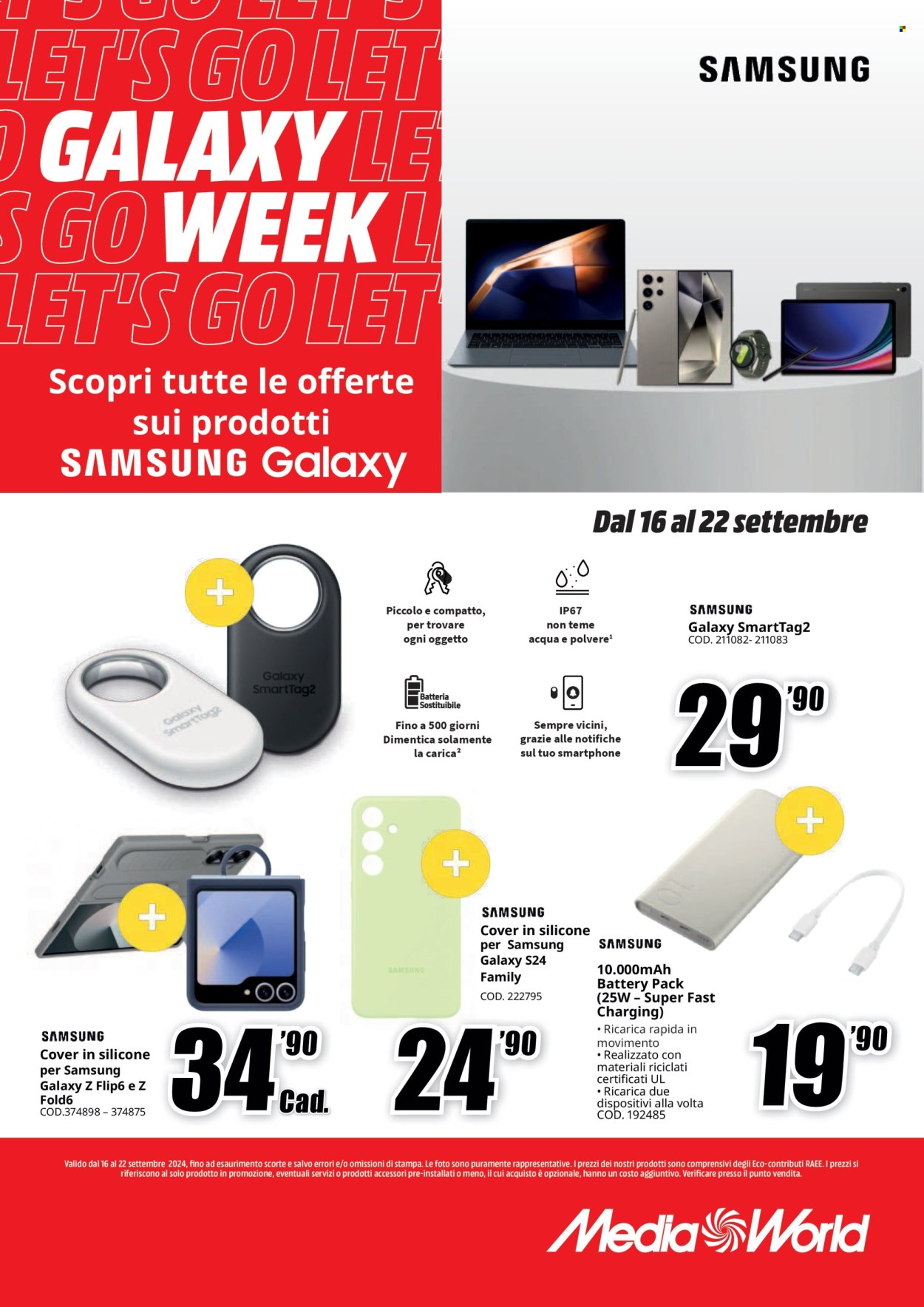 Volantino MediaWorld - 16/9/2024 - 22/9/2024. Pagina 12
