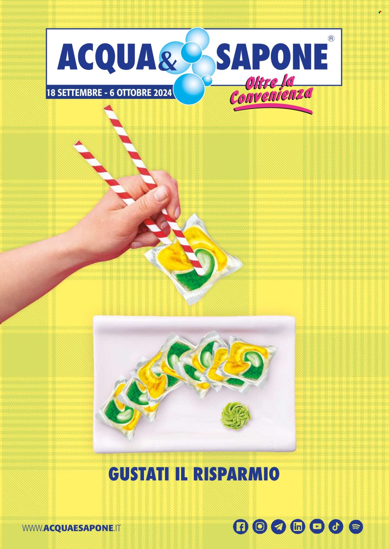 Volantino Acqua & Sapone - 18/9/2024 - 6/10/2024. Pagina 1