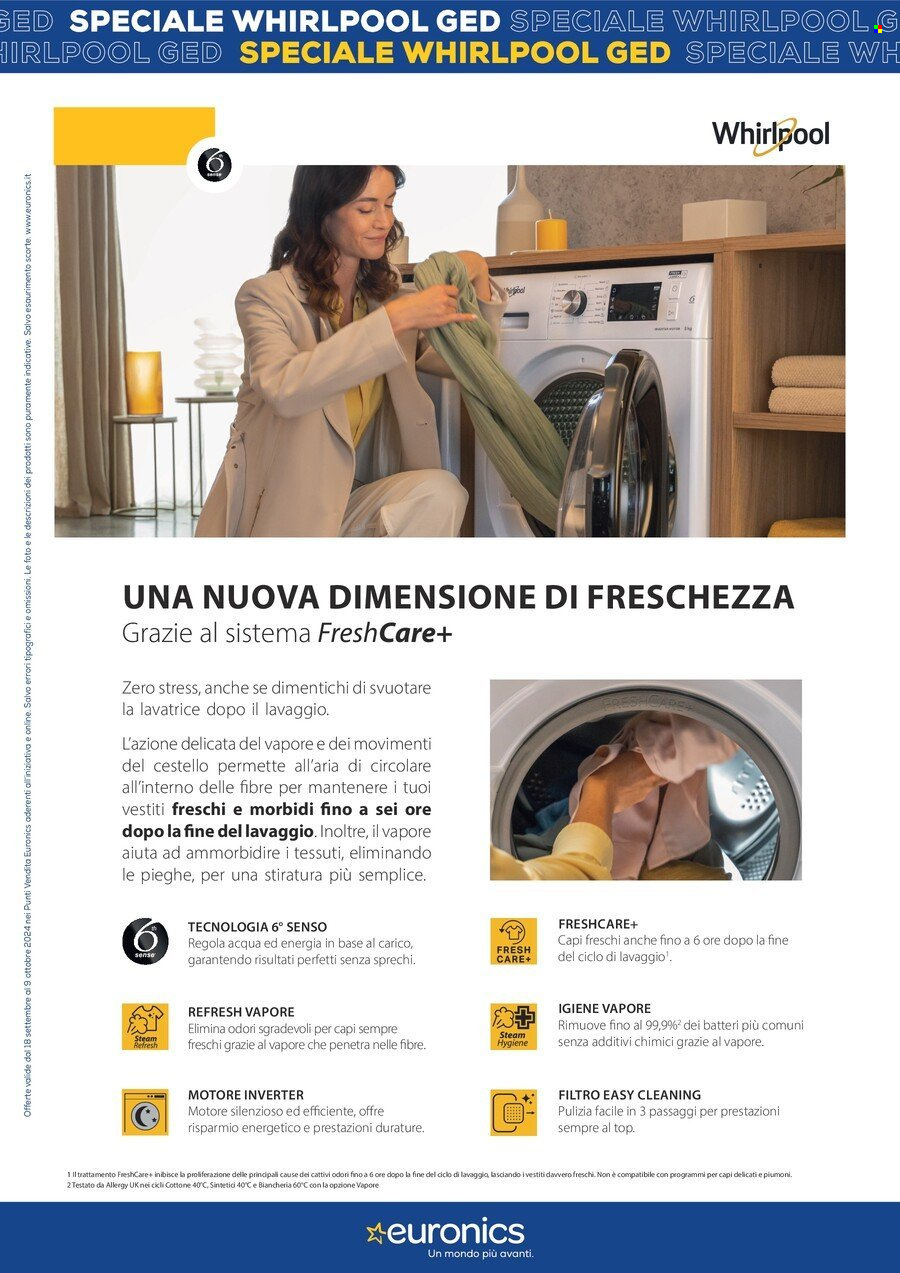 Volantino Euronics - 18/9/2024 - 9/10/2024. Pagina 2
