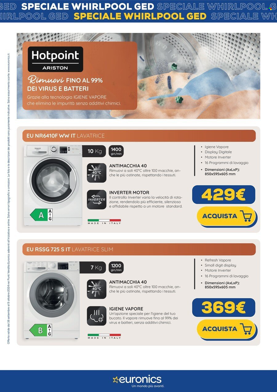 Volantino Euronics - 18/9/2024 - 9/10/2024. Pagina 13