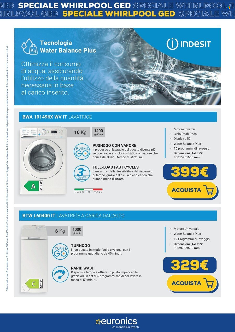 Volantino Euronics - 18/9/2024 - 9/10/2024. Pagina 17