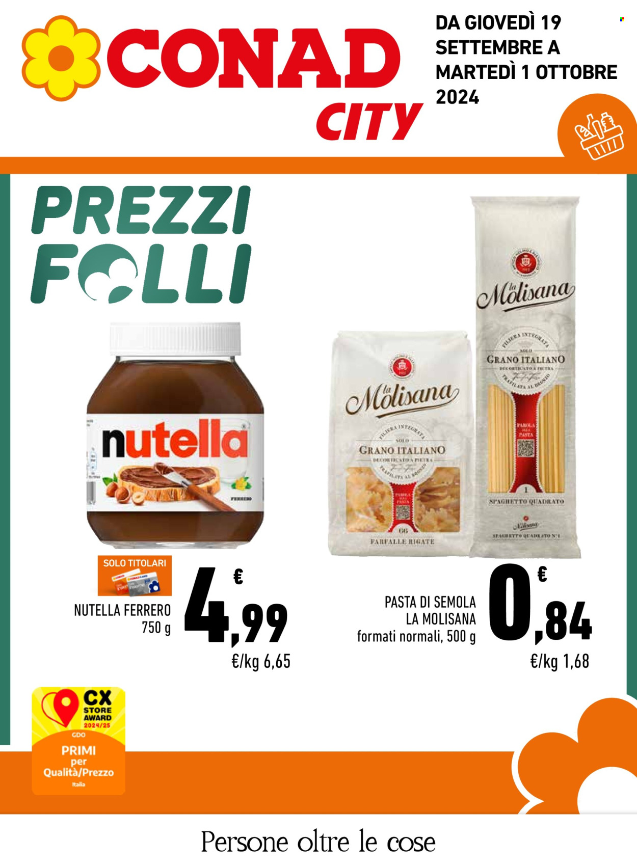 Volantino Conad City - 19/9/2024 - 1/10/2024. Pagina 1