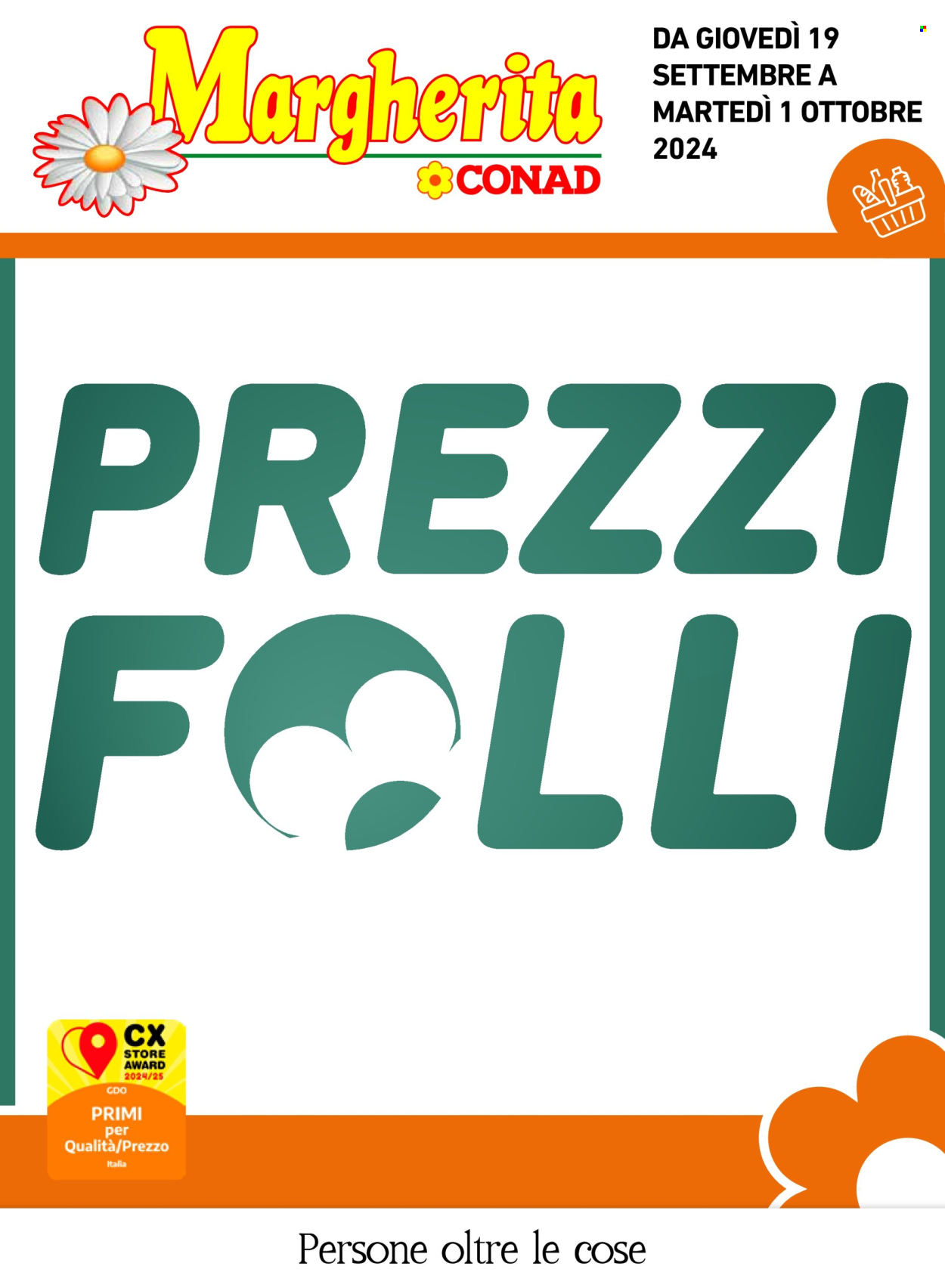 Volantino Margherita Conad - 19/9/2024 - 1/10/2024. Pagina 1