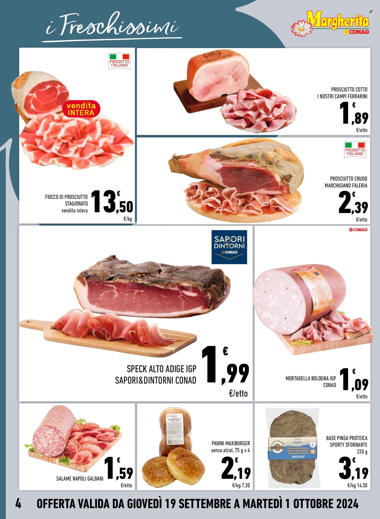 Leták Margherita Conad - 19.9.2024 - 1.10.2024. Strana 4