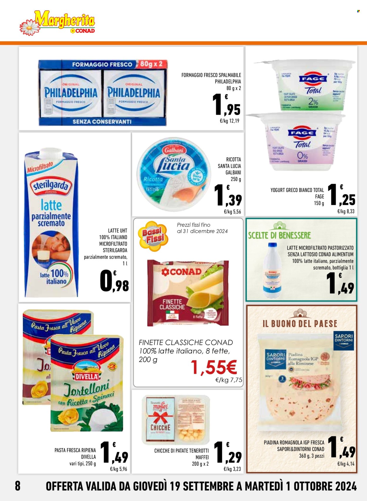 Volantino Margherita Conad - 19/9/2024 - 1/10/2024. Pagina 8